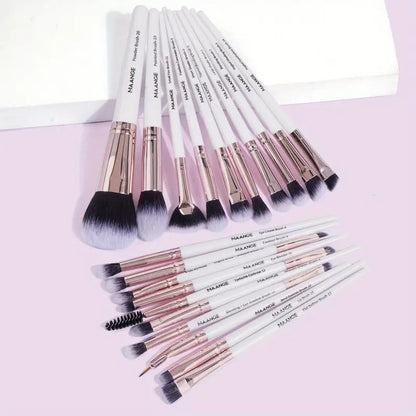 Unscented All-in-One 20-Piece Professional Makeup Brush Set: Perfect for Foundation, Blush, Eyeshadow - Nylon Bristles, ABS Rod, Ideal for Travel and Suitable for All Skin Types