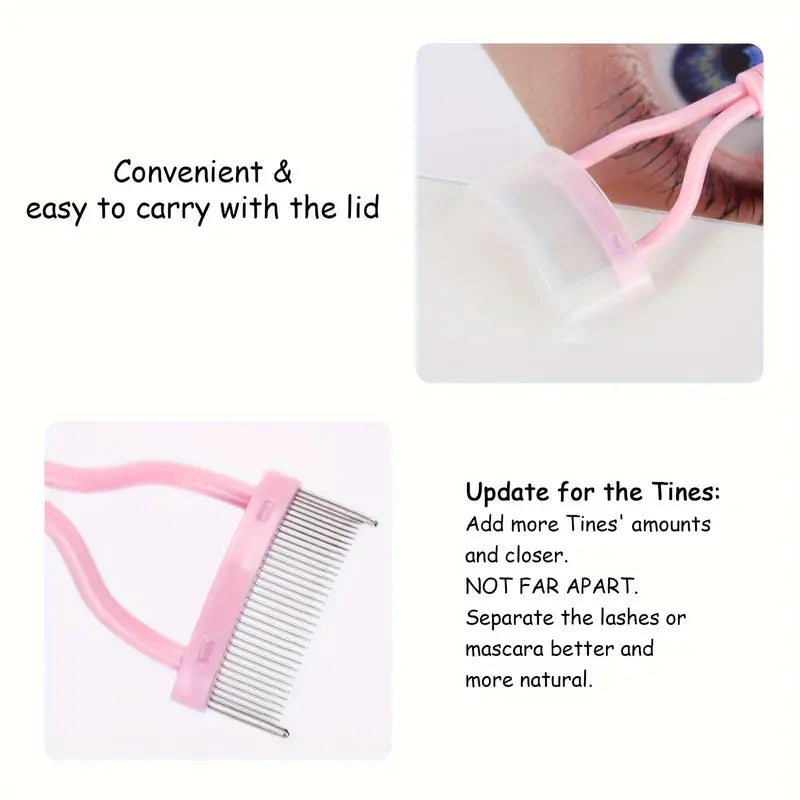 Eyelash Comb Separator Eyelash Mascara Brush And Comb Lash Separator With Comb Cover Arc Designed Cosmetic Brushes Tool (1PCS)