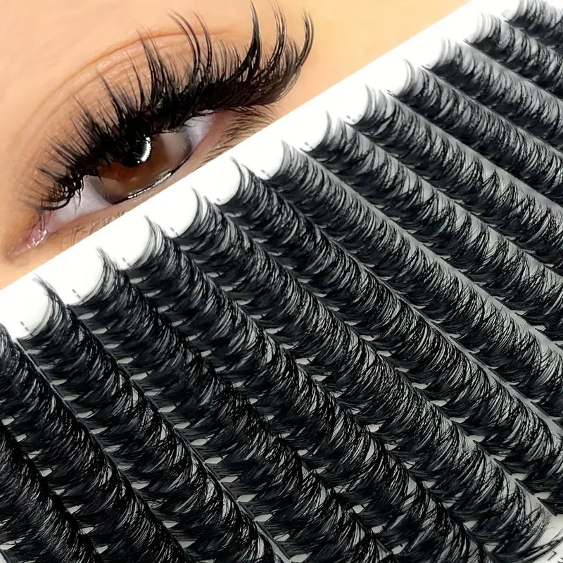 Versatile D-Curl AMSDCN 60D Faux Mink Eyelashes - Salon-Quality Extensions, Reusable, Lightweight, Various Lengths, Ideal for Beginners