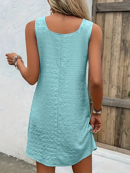 Loose Mini Tank Dress, Sleeveless Casual Dress For Summer & Spring, Women's Clothing