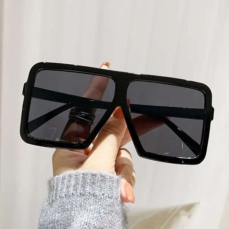 Oversized Square Fashion Sunglasses For Women Men Casual Anti Glare Sun Shades For Party Beach Travel