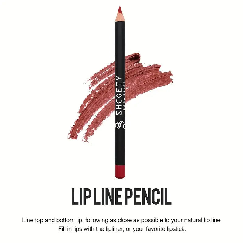 12pcs Multi-color Lip Liner Set, Waterproof, Sweat Proof, Long Lasting And Natural Look Lip Liner Crayon