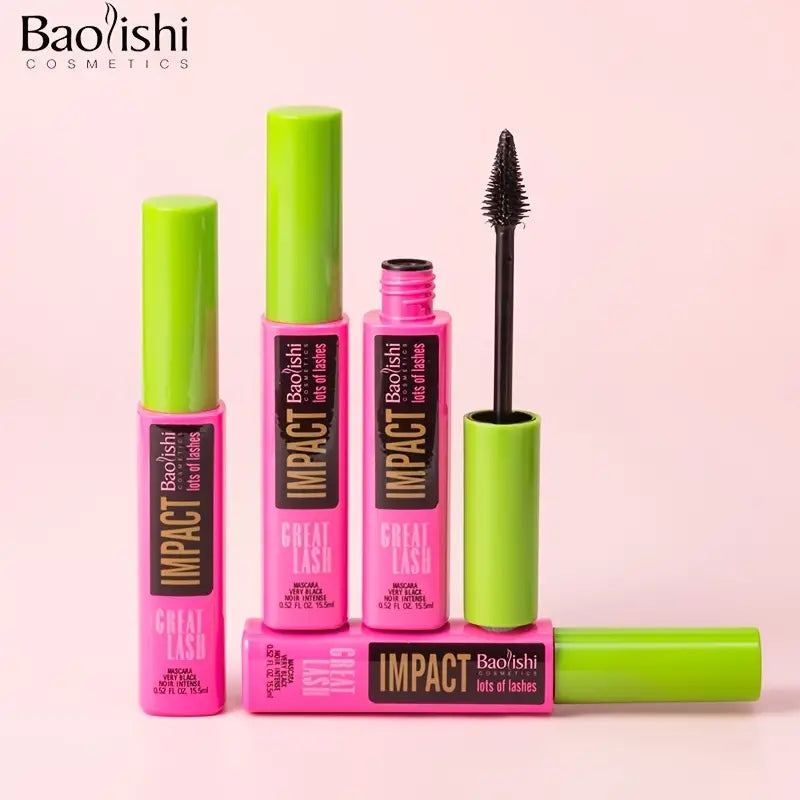 Luxurious 4D Silk Fiber Eyelash Mascara - Long-Lasting, Waterproof, Lengthening, and Volumizing!