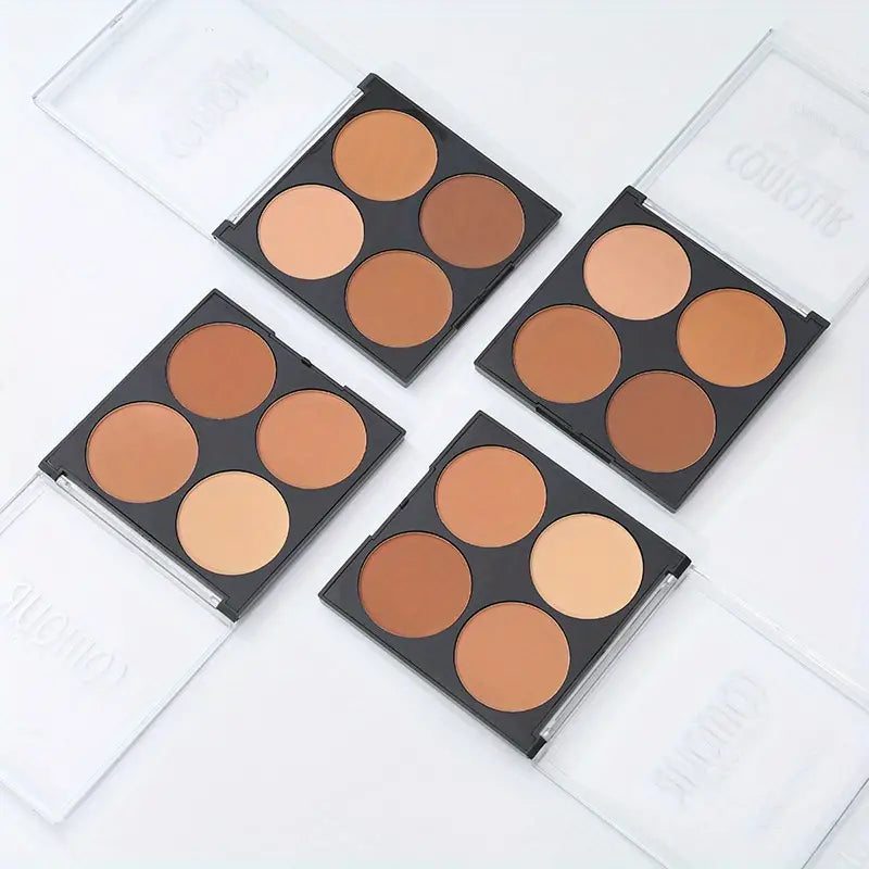 3D Contour Palette Powder - Matte Nose Shadow and Concealer for Beginners - Delicate and Long-Lasting Makeup Tool