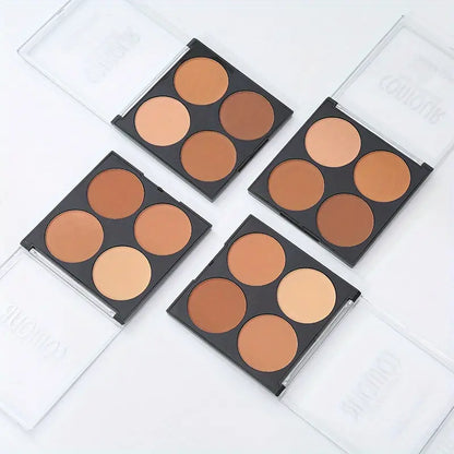 3D Contour Palette Powder - Matte Nose Shadow and Concealer for Beginners - Delicate and Long-Lasting Makeup Tool