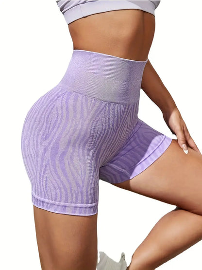 Short de sport imprimé zèbre pour rehausser les fesses, contrôle du ventre, short d'été respirant, Fitness, Yoga, vêtements de sport pour femmes 