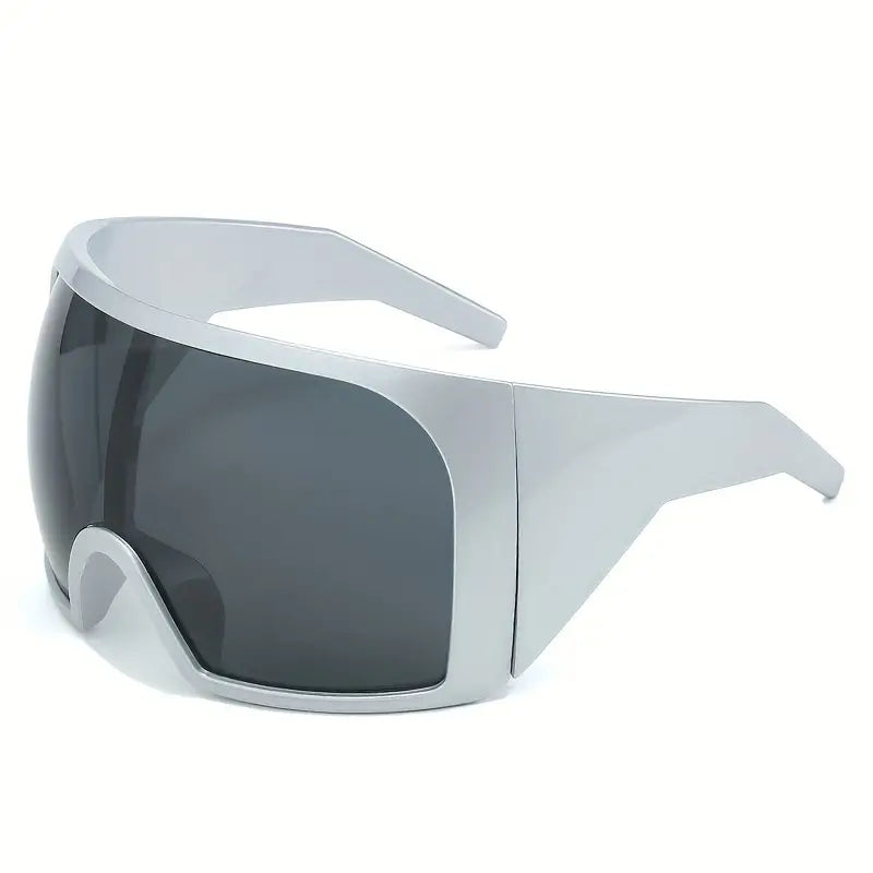 Lunettes de soleil surdimensionnées enveloppantes pour femmes et hommes, lunettes de sport une pièce Y2K pour cyclisme, pêche, fête Rave 