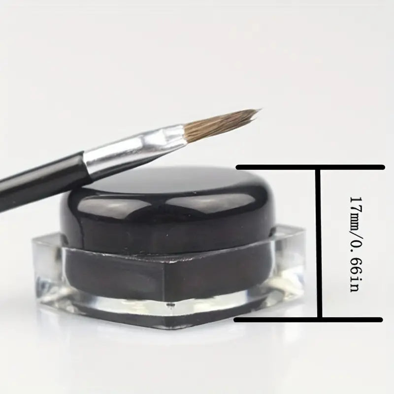 Black Eyeliner Cream With Brushes, Waterproof, Long Lasting, Matte Smooth Rich Color Eyeliner Cream