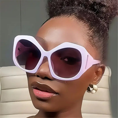 Large Irregular Sunglasses For Women's Futuristic Fashion Decorative Shades Props For Beach Party Club