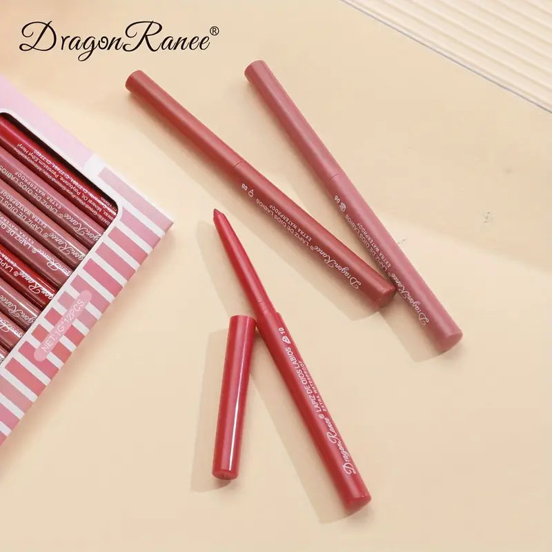 Waterproof Long-lasting Lip Liner Matte Lipstick Velvet Matte Women's Lipstick Pen Automatic Lip Liner Color Rendering Daily Natural Makeup Valentine's Day Gifts