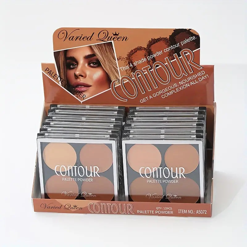 3D Contour Palette Powder - Matte Nose Shadow and Concealer for Beginners - Delicate and Long-Lasting Makeup Tool