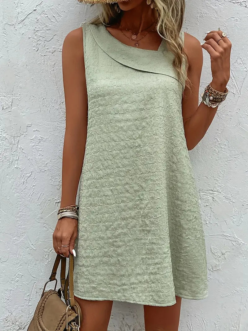 Loose Mini Tank Dress, Sleeveless Casual Dress For Summer & Spring, Women's Clothing