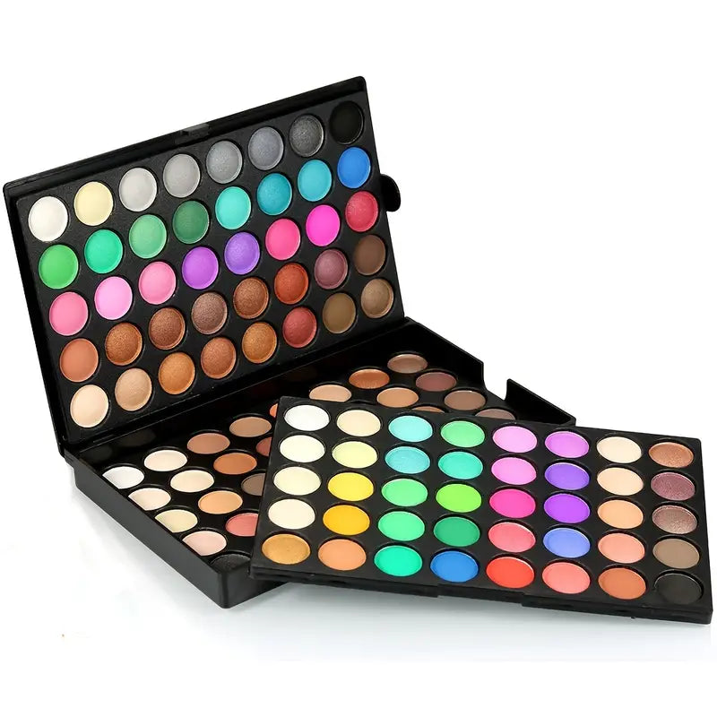 POPFEEL Palette de fards à paupières de plus de 19 couleurs sans cruauté envers les animaux - Ensemble de maquillage pour les yeux compact 3 en 1 multicolore aux finitions mates et chatoyantes pour un glamour en déplacement 