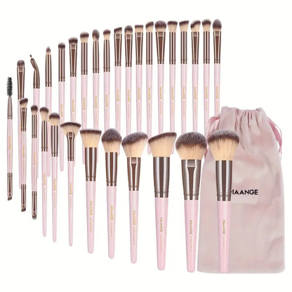 MAANGE Pro Makeup Set, 30 Premium Nylon Bristles Brushes, ABS Rod, Ideal for Normal Skin, Perfect Christmas Gift for Beauty Enthusiasts