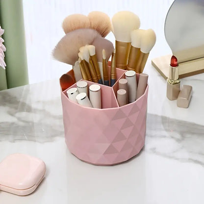 360° Rotating Makeup Brush Holder, Suitable For Bathroom & Dressing Table, Desk Storage Box For Makeup Brushes, Eyeliners, Lipsticks, Eyebrow Pencils