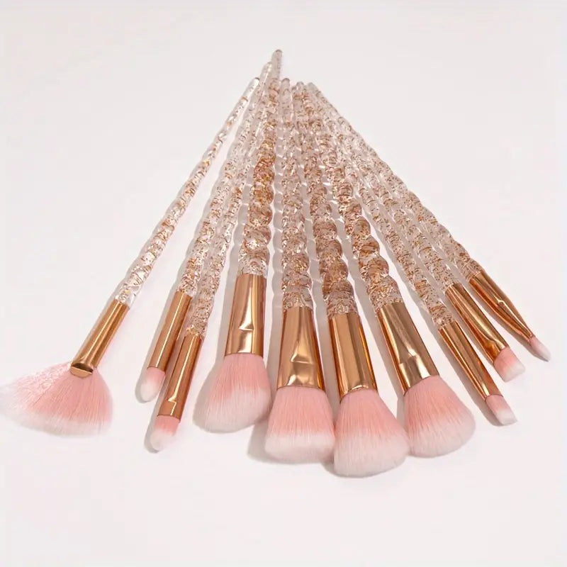 10pcs Unicorn Makeup Brushes Sets With Bag Foundation Powder Cosmetic Blush Eyeshadow Women Beauty Glitter Make Up Brush Tools