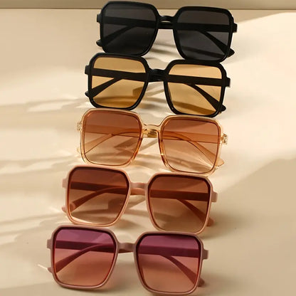 5pcs Oversized Square Sunglasses For Women Men Casual Anti Glare Sun Shades For Party Beach Travel