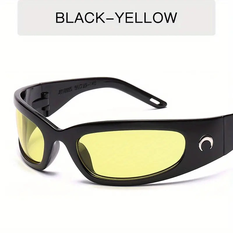 Wrap Around Sunglasses For Women Men Y2K Oval Frame Glasses Sports Cycling Eyewear UV400