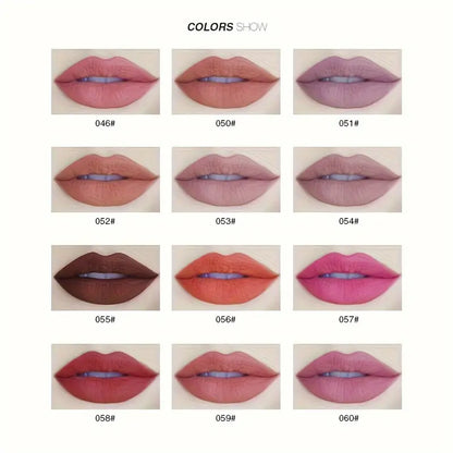 12pcs Set Matte Lip Liner Pen Lipstick Pencil Wild Makeup Long Lasting Smudge Proof Color Rendering Lip Liner Makeup Pen