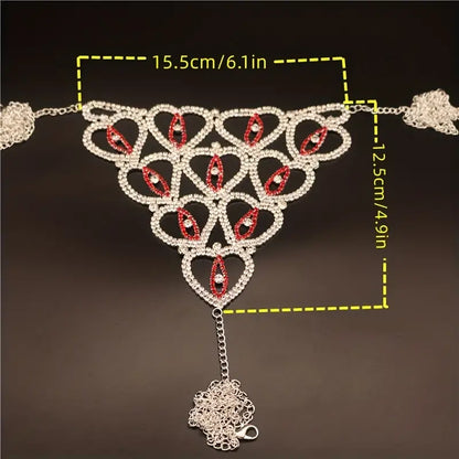 Sparkle & Shine: Rhinestone Bikini Body Chain Harness for Women