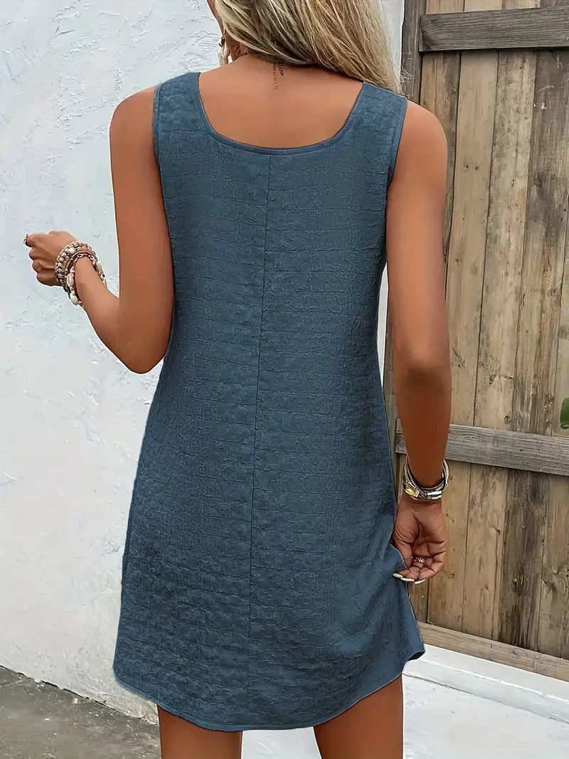 Loose Mini Tank Dress, Sleeveless Casual Dress For Summer & Spring, Women's Clothing