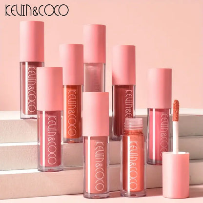 8 Color PVC Lip Gloss Set Box , Soft Velvet Matte Lip Glaze , Smudge Proof Long Lasting Cosmetics For Girls And Women