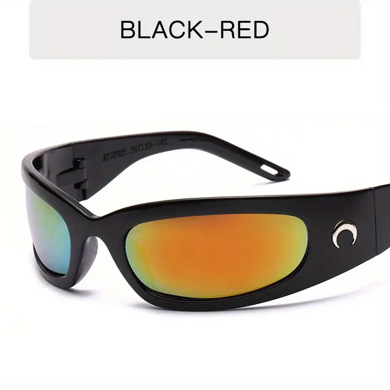 Wrap Around Sunglasses For Women Men Y2K Oval Frame Glasses Sports Cycling Eyewear UV400