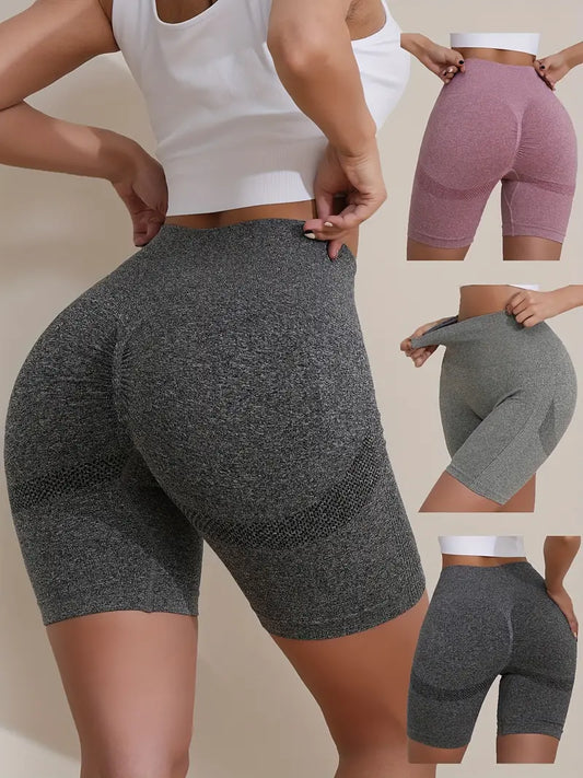 3pcs High Waist Shaping Shorts, Tummy Control Butt Lifting Yoga Fitness Shorts, Women's Underwear & Shapewear