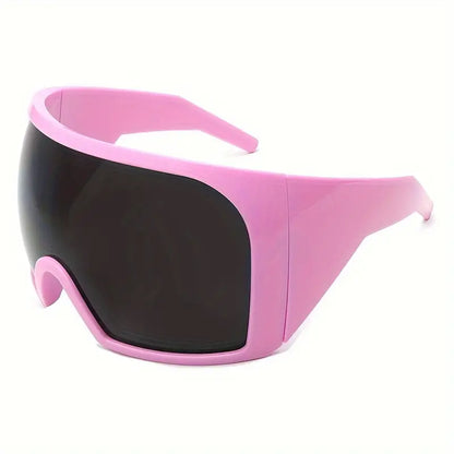 Lunettes de soleil surdimensionnées enveloppantes pour femmes et hommes, lunettes de sport une pièce Y2K pour cyclisme, pêche, fête Rave 