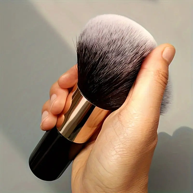 Pinceau à poudre de grande taille, 1 pièce, pinceaux de maquillage multifonctionnels noirs, pour fond de teint, Blush, sculpture, bronzant, outils de maquillage 