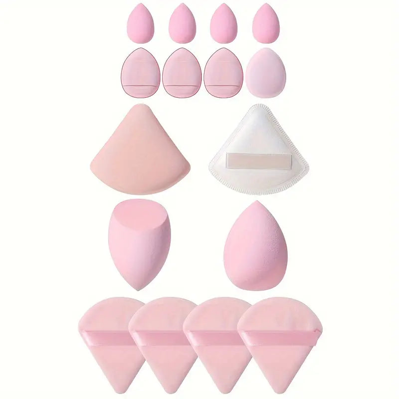 16pcs Makeup Sponge And Make Powder Puffs Set, Cotton Candy Makeup Blender For Face Makeup,Suitable For Cream & Powder Concealer, Loose Powder Makeup Applicator Face Makeup Beauty Tool