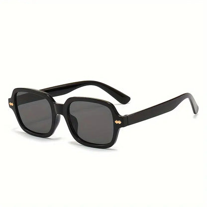 Vintage Square Sunglasses Women Fashion Small Frame Glasses Female Retro Rivet Mirrored Shades