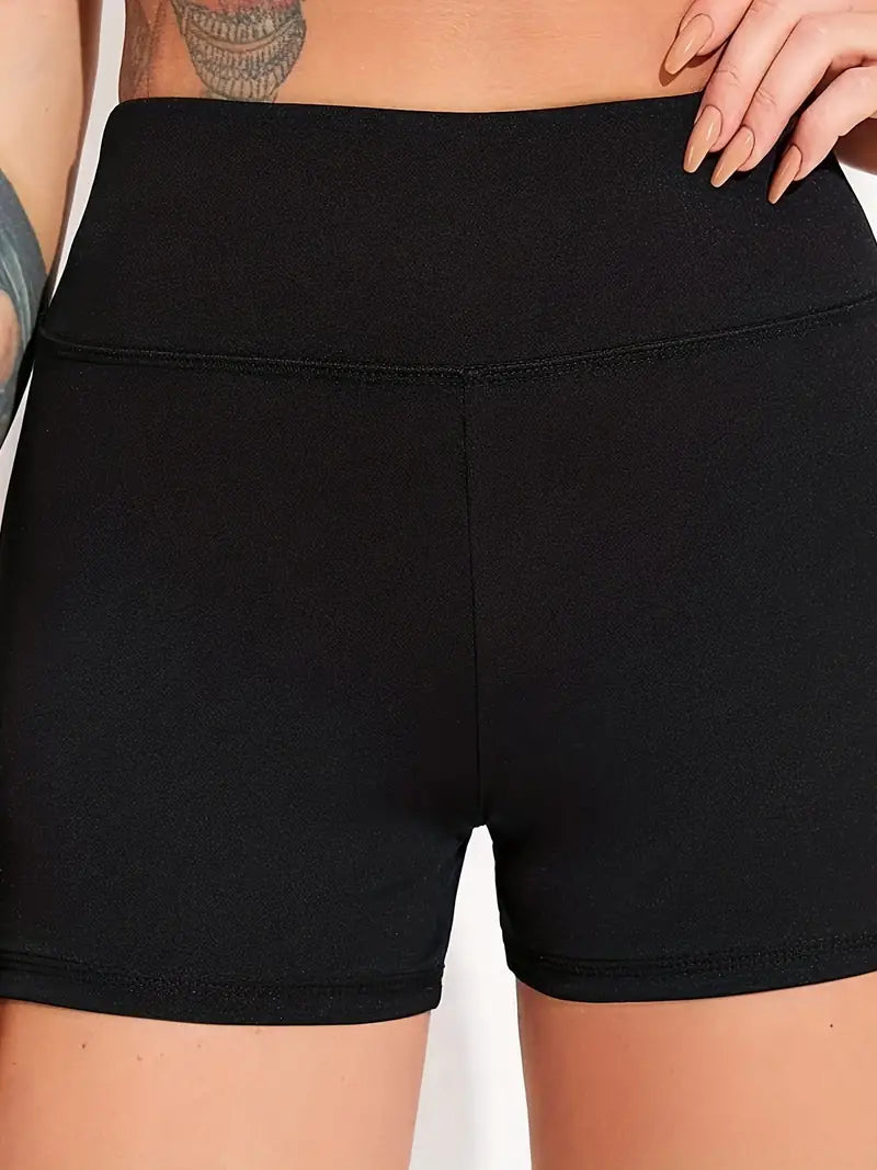 Women's High Waisted Activewear: Breathable, Elastic Biker Shorts for Running & Lifting!