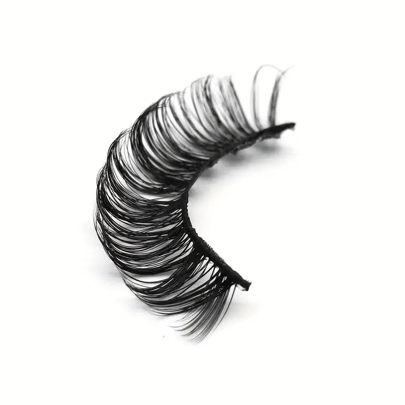 Fluffy and Dramatic 15mm Russian Faux Mink Strip Lashes, D Curl for Extra Volume, Lightweight and Reusable for Natural and Cute Looks