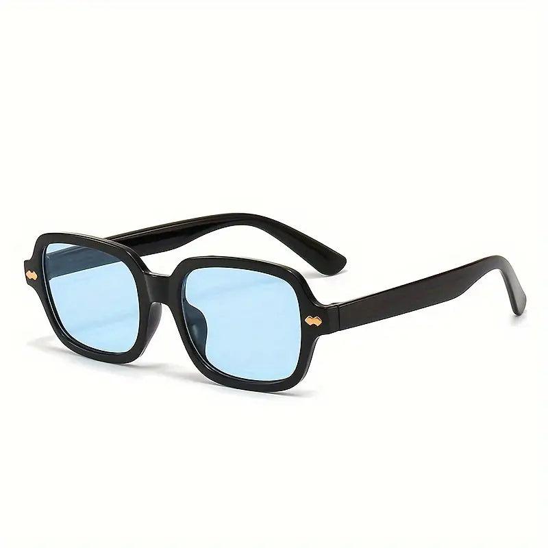 Vintage Square Sunglasses Women Fashion Small Frame Glasses Female Retro Rivet Mirrored Shades