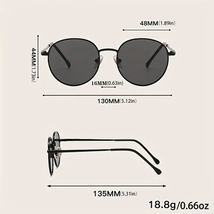 Round Metal Fashion Sunglasses For Women Men Retro Outdoor Sun Shades Glasses For Driving Summer Beach Travel