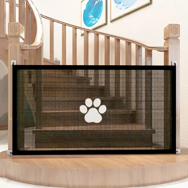 Magic Pet Gate for The House Stairs Providing a Safe Enclosure for Pets Gate, Pet Isolation Protection Gate Fence Dog Isolation Net Portable Folding Dog Safety Protection Pet Portable Folding Mesh Gate