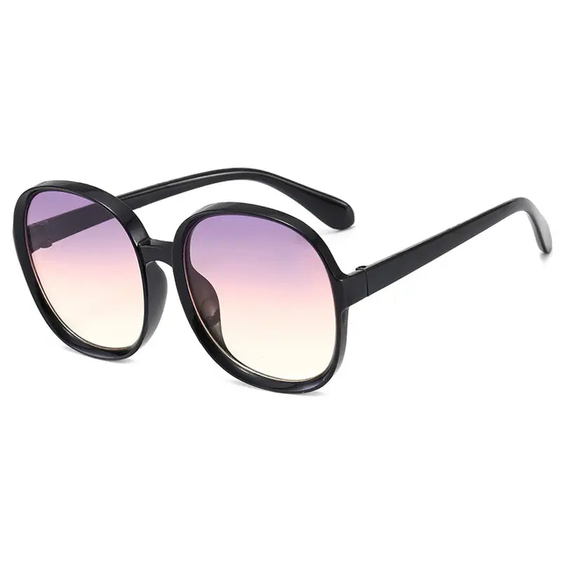 Round Oversized Frame Sunglasses Gradient Lens Women Sunshade Eyewear Outdoor Driving Fishing Eyeglasses