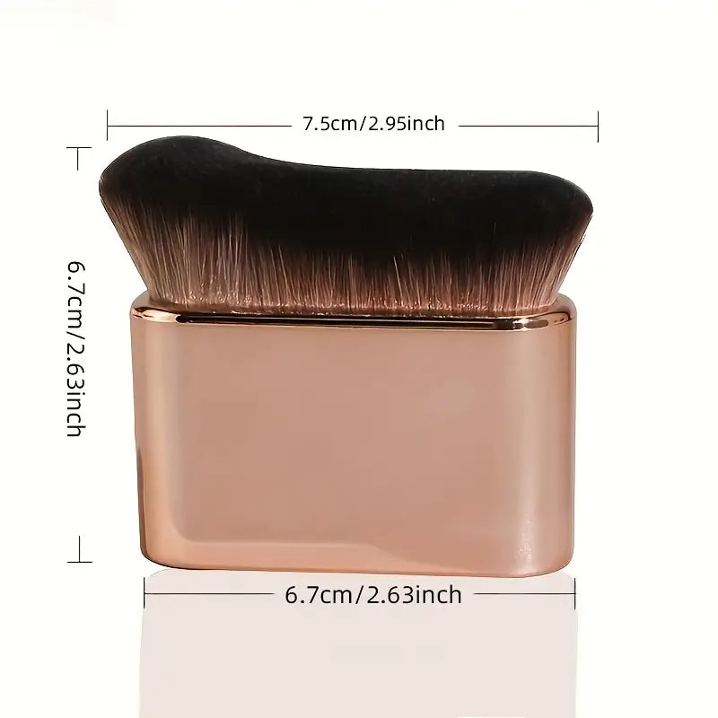 Kabuki Foundation Brush, Wave Top Powder Makeup Brush, Premium Quality Synthetic Dense Bristles Face Make Up Tool For Blending Liquid Cream Foundation Or Flawless Powder Cosmetics