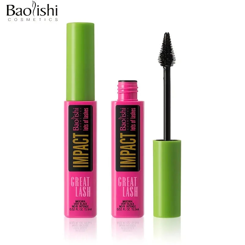 Luxurious 4D Silk Fiber Eyelash Mascara - Long-Lasting, Waterproof, Lengthening, and Volumizing!