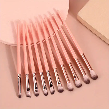 Makeup Brush Set, 10pcs Eye Makeup Cover Brush, Portable Soft Eyeshadow Brush Eyebrow Brush Nose Shadow Brush