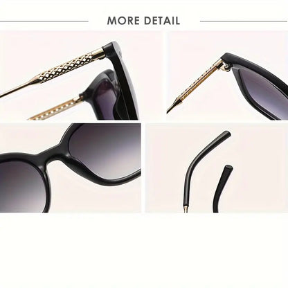 Casual Square Sunglasses For Women Hollow Out Temple Gradient Fashion Sun Shades For Vacation Beach Travel