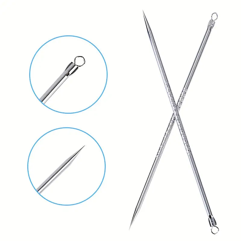 1pc Cosmetic Makeup Tool Pimple Blackhead Remover Acne tool Double-headed Stainless Steel Removal Tool