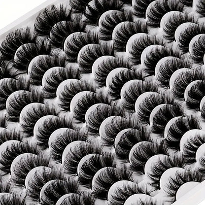 Dramatic, Yet Natural: 48 Pair Hypoallergenic Faux Mink Lashes - Thick, Wispy for Eye-Catching Party, Stage, Festival Makeup Look