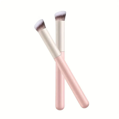 Pinceau anti-cernes rose sous les yeux, mini pinceau coudé à dessus plat Kabuki pour contour du nez, pour dissimuler, mélange, réglage, polissage avec poudre, crème liquide, cosmétique Pro, petits pinceaux pour fond de teint, 270, 1 pièce 