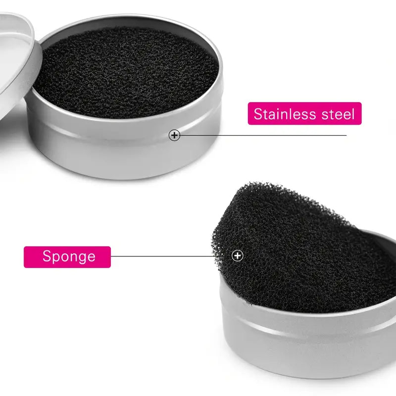 Quick Wash Sponge for Makeup Brushes - Easy Color Removal and Dry Cleaning - Perfect for Eye Shadows and Eyeliners