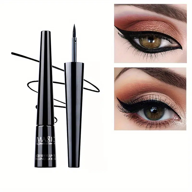 Ultra-Fine Black Liquid Eyeliner Pen - Extra Slim, Smudge-Proof, Long-Lasting & Waterproof - For Bold, Beautiful & Precision All-Day Wear