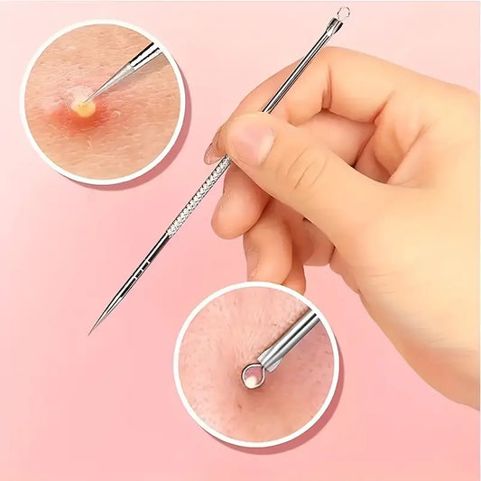 1pc Cosmetic Makeup Tool Pimple Blackhead Remover Acne tool Double-headed Stainless Steel Removal Tool