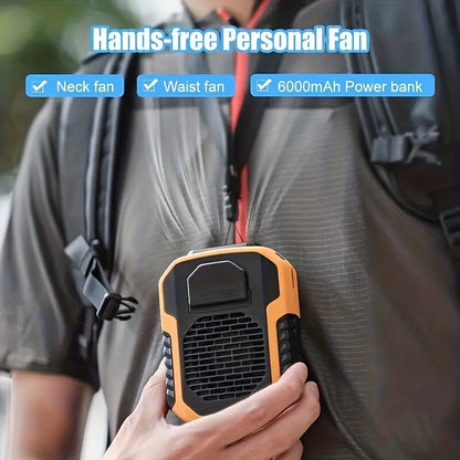 Stay Cool & Comfortable with this USB Portable Outdoor Hanging Waist Fan - Large Capacity, Silent & Long Battery Life!