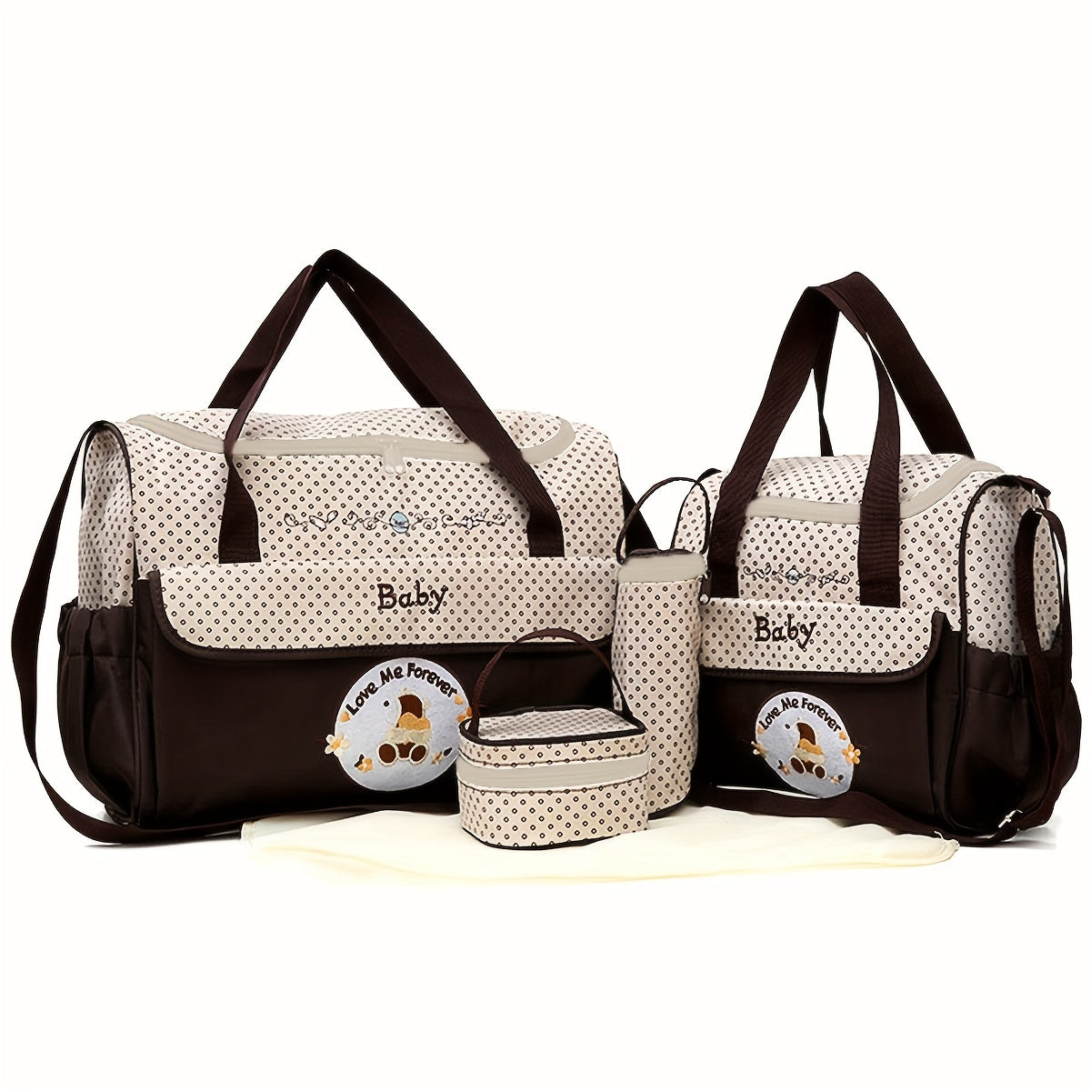 5pcs/set Bag Mummy Bag, Multifunctional Large-capacity Shoulder  Bag, Mother Bag, Mother And Baby Child Diaper Bag